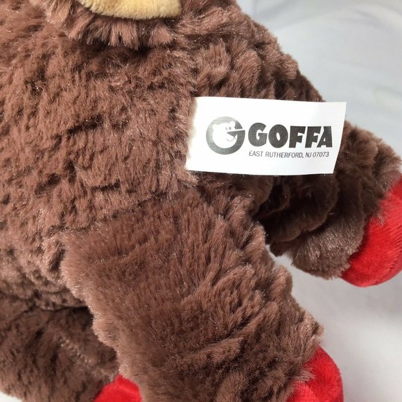 Goffa Brown Llama Alpaca Christmas 11" Plush Stocking Cap Scarf Tag - Picture 10 of 10